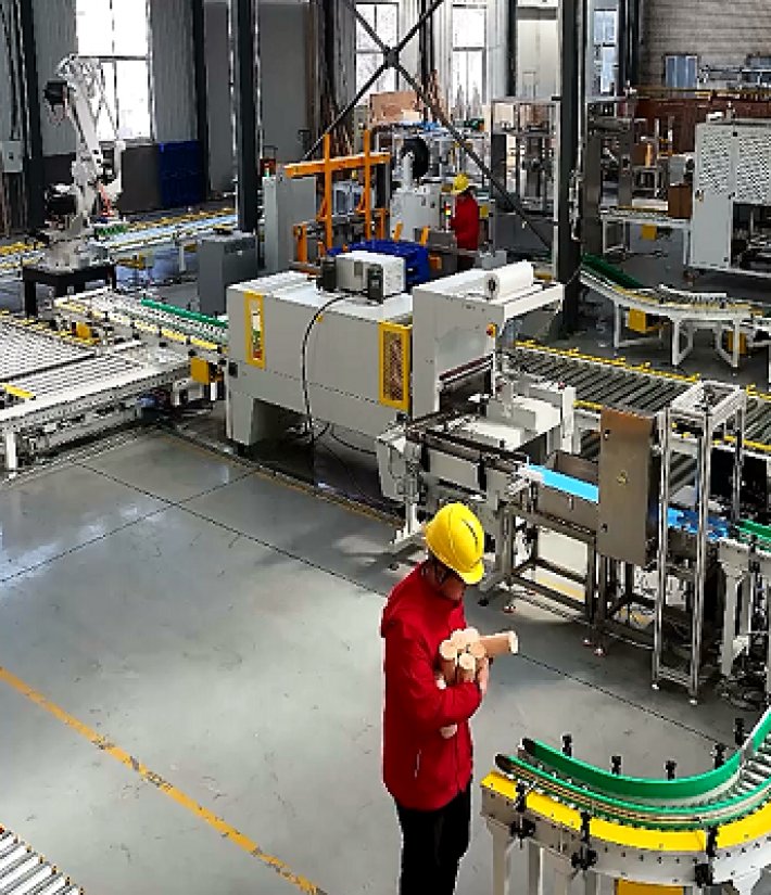 燃料棒自動(dòng)套膜收縮碼垛包裝線(xiàn)